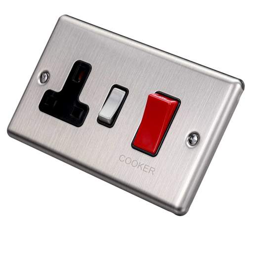 Eurolite 45A DP Cooker Control Unit Black Insert Satin Stainless Steel