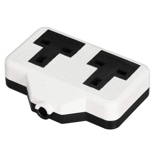 F4P 2 Gang 13A Rubber Trailing Socket White