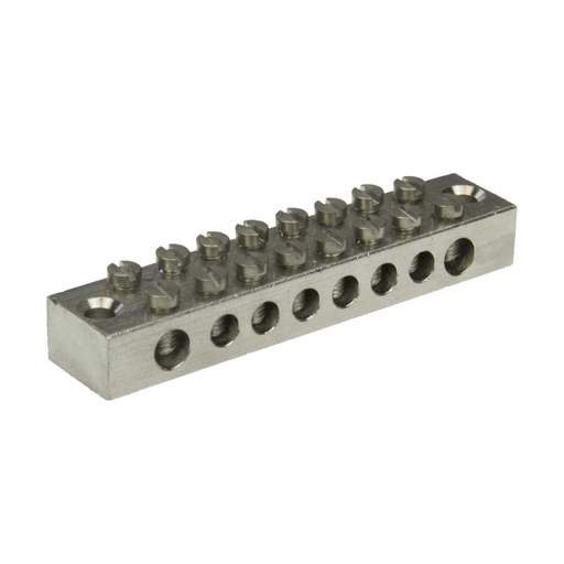 Finelite 8 Way Double Pole Earth Bar (Sold in 1's) (FL-8T) | CEF