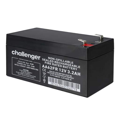Challenger 3.2Ah 12V Fire Rated VRSLA Battery