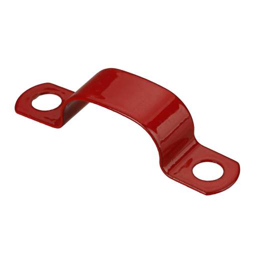 Zeroburn 7.6mm - 8.0mm Double Cable Fixing Saddle Clip Red (Pack of 50)