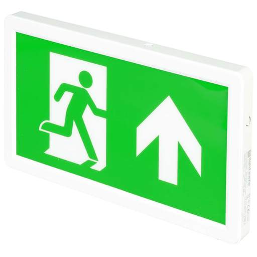 Lightsafe 2.8W LED Slim Maintained Emergency Self Test Exit Box with Arrow Up Legend