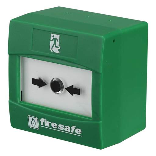 Firesafe Manual Surface Call Point Double Pole Green