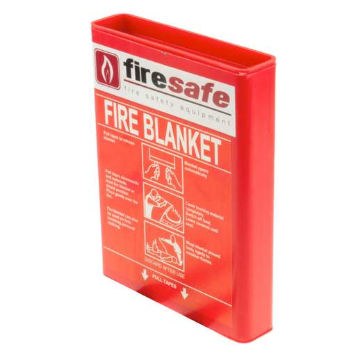 Firesafe 1m x 1m Hard Pack Fire Blanket Red