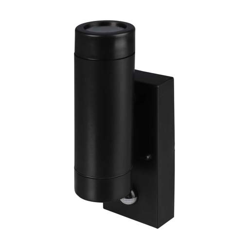 Firstlight Ravel 2 x 4W GU10 LED Up / Down Light with PIR Black (2912BK