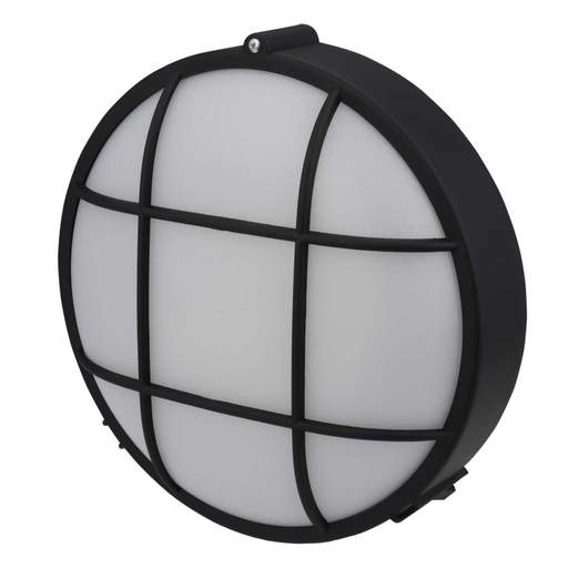 Firstlight Lewis 9W LED Round Resin Bulkhead Black 3000K