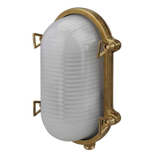 Firstlight Nautic ES/E27 Oval Bulkhead Brass