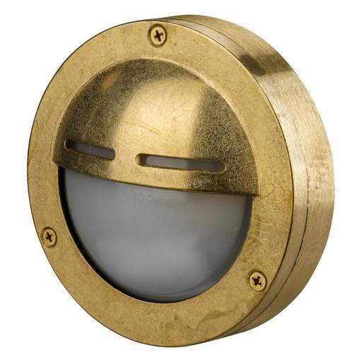 Firstlight Nautic G9 Round Eyelid Bulkhead Brass