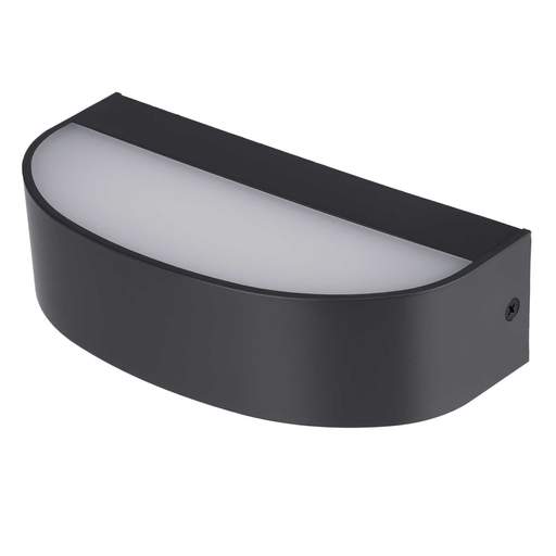 Firstlight Texas 8W LED Round Resin Wall Light Graphite 3000K