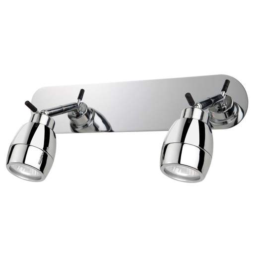Firstlight Marine Double Bathroom Wall Spot Bar Light Chrome