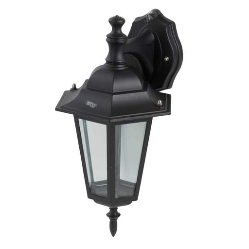 Firstlight 6 Panel 230V ES GLS Downlight Outdoor Lantern Black
