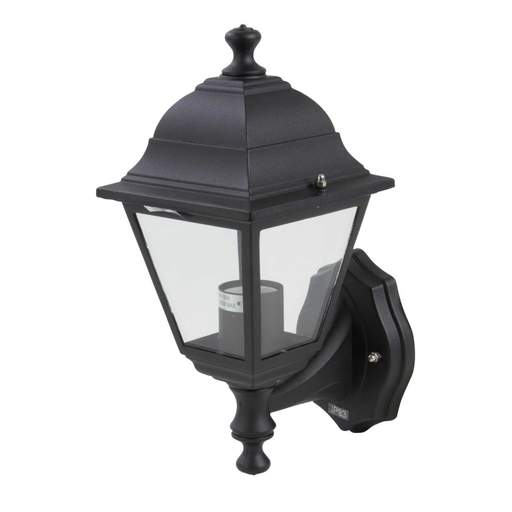 Firstlight 4 Panel 230V ES GLS Uplight Outdoor Lantern Black