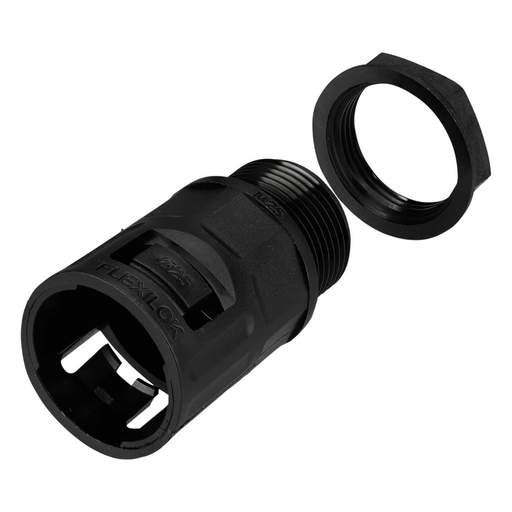 Flexicon FPPFLK-CP25B 25mm IP66 Polyprop Gland and Locknut Black (Pack of 10)