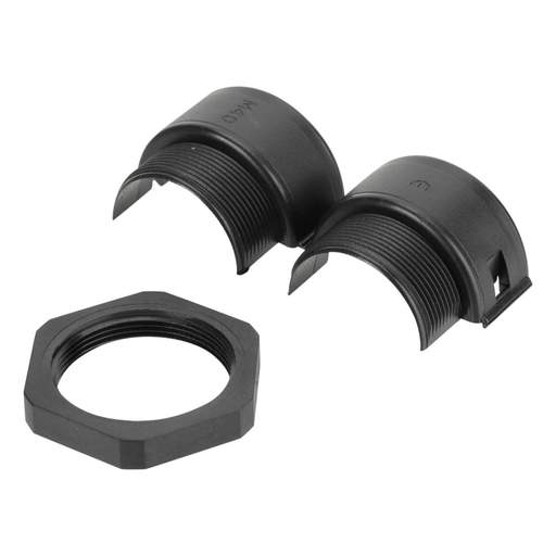 Atkore Koreflex 40mm Hinged Flexible Conduit Gland With Locknut Black (Sold in 1's)