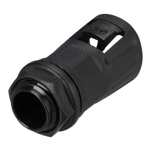 Atkore Koreflex 16mm Male Flexible Conduit Straight Gland - Nylon Black (Sold in 1's)