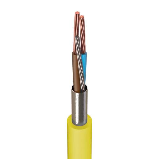 Amokabel Flexishield 2.5mm² 2 Core Shielded LSOH Rodent Repellent Cable Yellow (100m Drum)