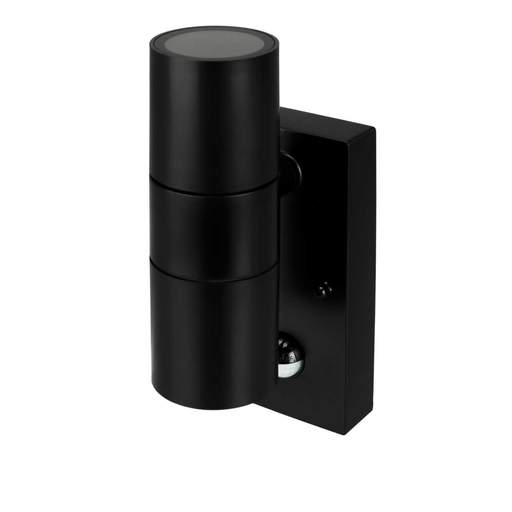 Forum Neso GU10 Up / Down Wall Light with PIR Black