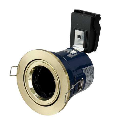 Forum Yate GU10 Fire Rated Adjustable Downlight Satin Brass