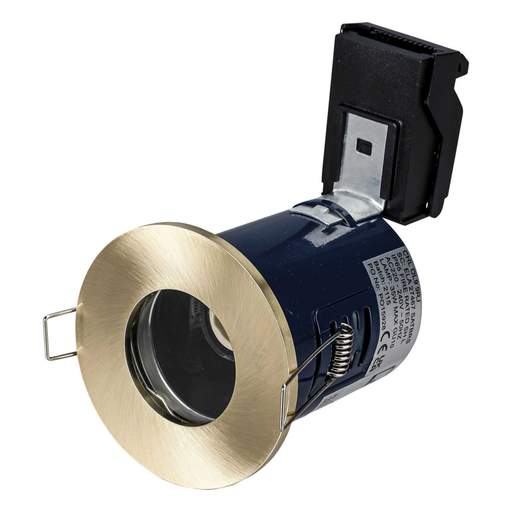 Forum Yate GU10 Fire Rated Downlight IP65 Satin Brass