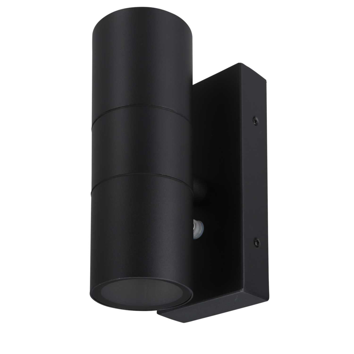 Forum Leto 2 GU10 Up / Down Wall Light with Photocell Black IP65 (ZN ...