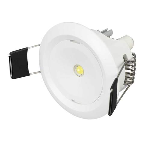 Fusion 1W LED Non Maintained Emergency Downlight White