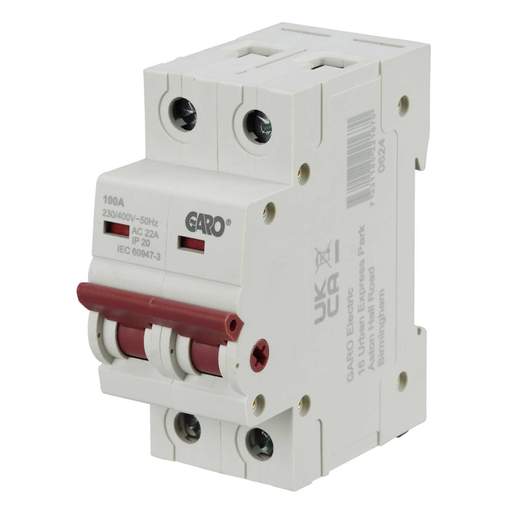 Garo 100A DP Switch Disconnector Isolator