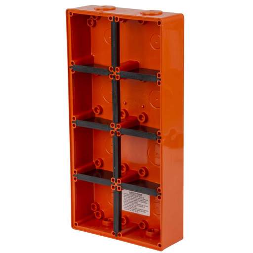 Schneider Clipsal IP66 Mounting Enclosure 8 Gang Orange