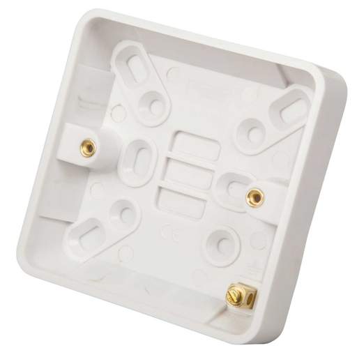 Schneider Lisse 1 Gang 16mm Pattress Back Box White