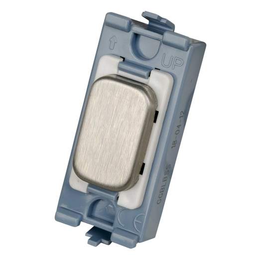 Schneider Lisse Deco 1 Gang Blank Grid Module Stainless Steel