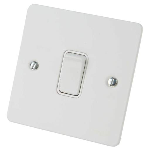 Schneider GET Ultimate Flat Plate 20A DP Switch White Insert Painted White
