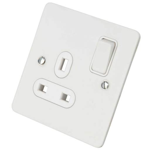 Schneider GET Ultimate 13A DP 1 Gang Switched Socket White Insert Painted White