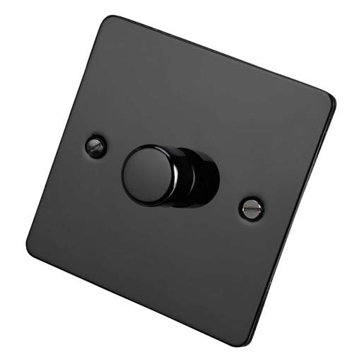 Schneider GET Ultimate Flat Plate 400W 1 Gang 2 Way Dimmer Switch Black Nickel