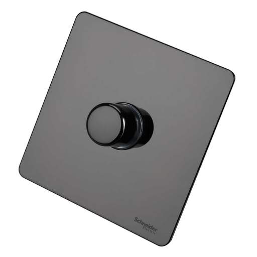 Schneider GET Ultimate 400W 1 Gang 2 Way Screwless Dimmer Switch Black Nickel