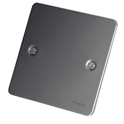 Schneider GET Ultimate 1 Gang Blank Plate Polished Chrome