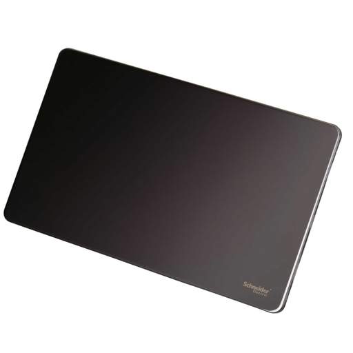 Schneider GET Ultimate 2 Gang Screwless Blank Plate Black Nickel