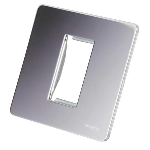 Schneider GET Ultimate 1 Gang 1 Module Screwless Face Plate Polished Chrome