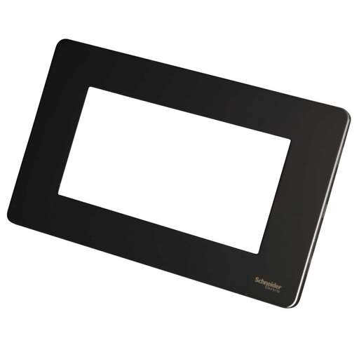 Schneider GET Ultimate 2 Gang 4 Module Screwless Face Plate Black Nickel