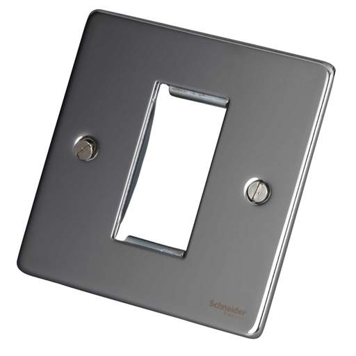 Schneider GET Ultimate GET Ultimate 1 Gang 1 Module Face Plate Polished Chrome