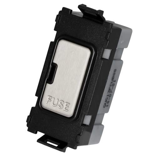Schneider GET Ultimate 13A Grid Fuse Unit Stainless Steel Black Insert
