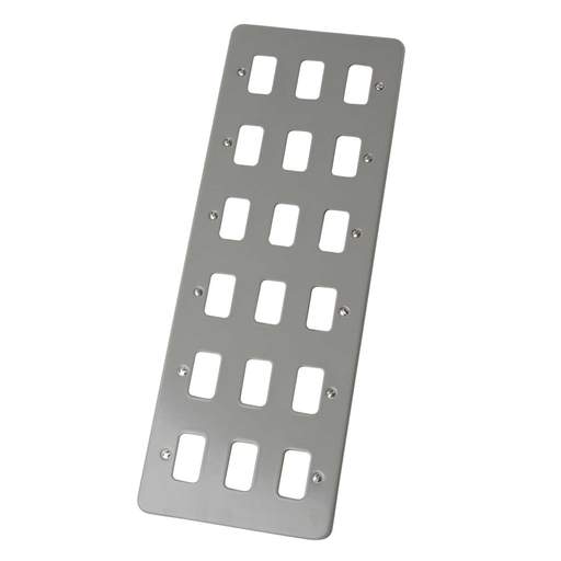 Schneider GET Ultimate 18 Gang Grid Front Plate Metal Clad