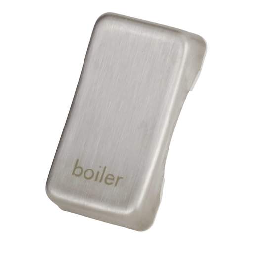 Schneider GET Ultimate Grid Switch Rocker Cap marked Boiler Stainless Steel (Pack of 6)