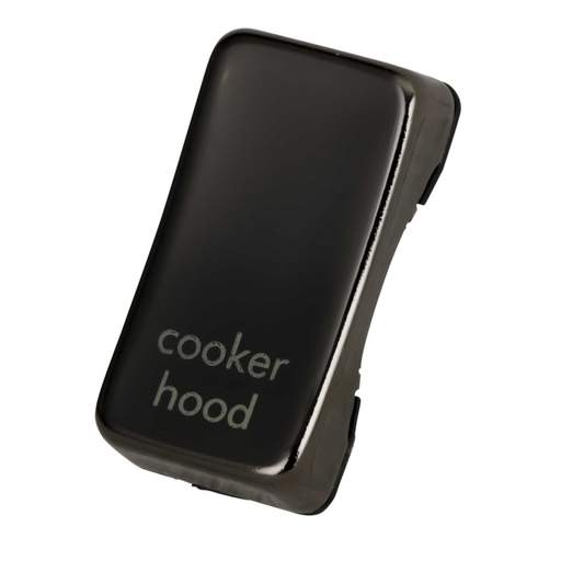 Schneider GET Ultimate Grid Switch Rocker Cap marked Cooker Hood Black Nickel (Pack of 6)