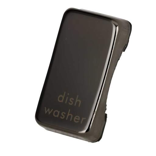 Schneider GET Ultimate Grid Switch Rocker Cap marked Dishwasher Black Nickel (Pack of 6)