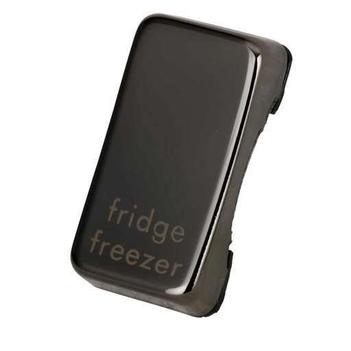 Schneider GET Ultimate Grid Switch Rocker Cap marked Fridge Freezer Black Nickel (Pack of 6)