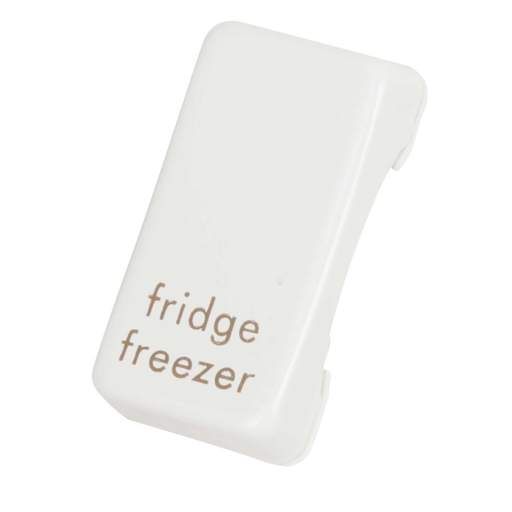 Schneider GET Ultimate Grid Switch Rocker Cap marked Fridge Freezer Painted White (Pack of 6)