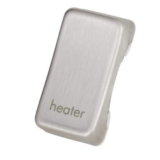 Schneider GET Ultimate Grid Switch Rocker Cap marked Heater Stainless Steel (Pack of 6)