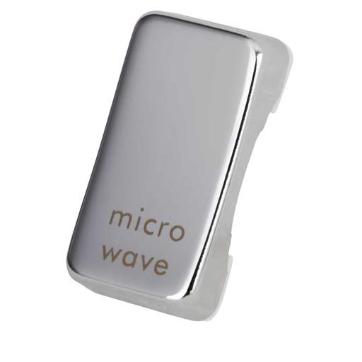 Schneider GET Ultimate Grid Switch Rocker Cap marked Microwave Mirror Steel (Pack of 6)