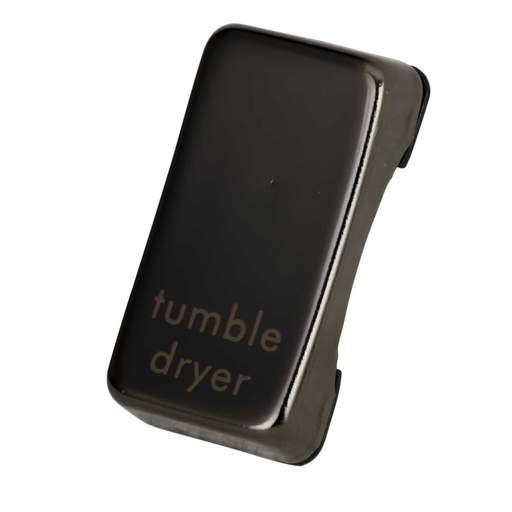 Schneider GET Ultimate Grid Switch Rocker Cap marked Tumble Dryer Black Nickel (Pack of 6)