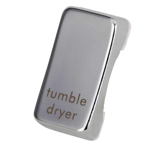 Schneider GET Ultimate Grid Switch Rocker Cap marked Tumble Dryer Mirror Steel (Pack of 6)