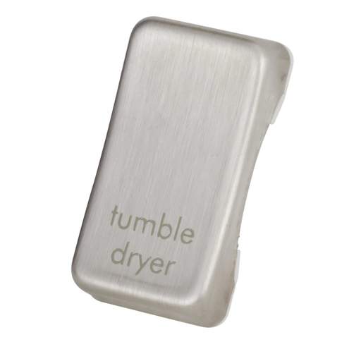 Schneider GET Ultimate Grid Switch Rocker Cap marked Tumble Dryer Stainless Steel (Pack of 6)